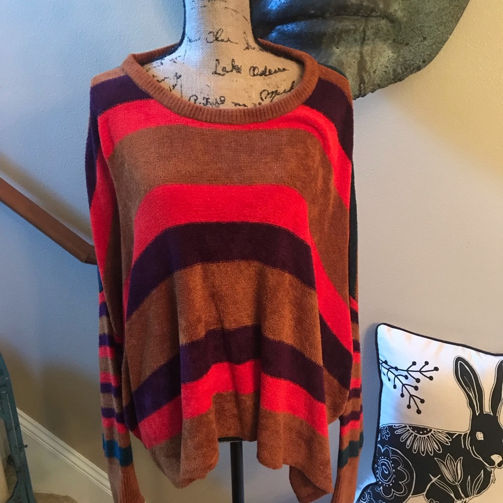 Free People Multicolor Striped Sweater
